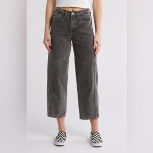 FLYING ANGEL | Nordstrom Gray Wide-Leg Barrel Ankle Jeans